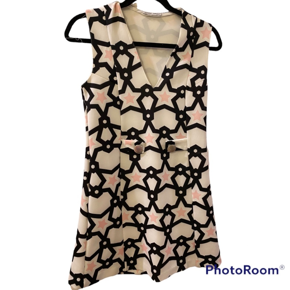 never worn, Zara, star patterned mini dress.